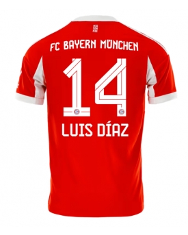 Bayern Munich Luis Diaz #14 Maglia Gara Casa Repliche 2025-26 Maniche Corte Bayern Munich Luis Diaz #14 Maglia Gara Casa Repliche 2025-26 Maniche Corte